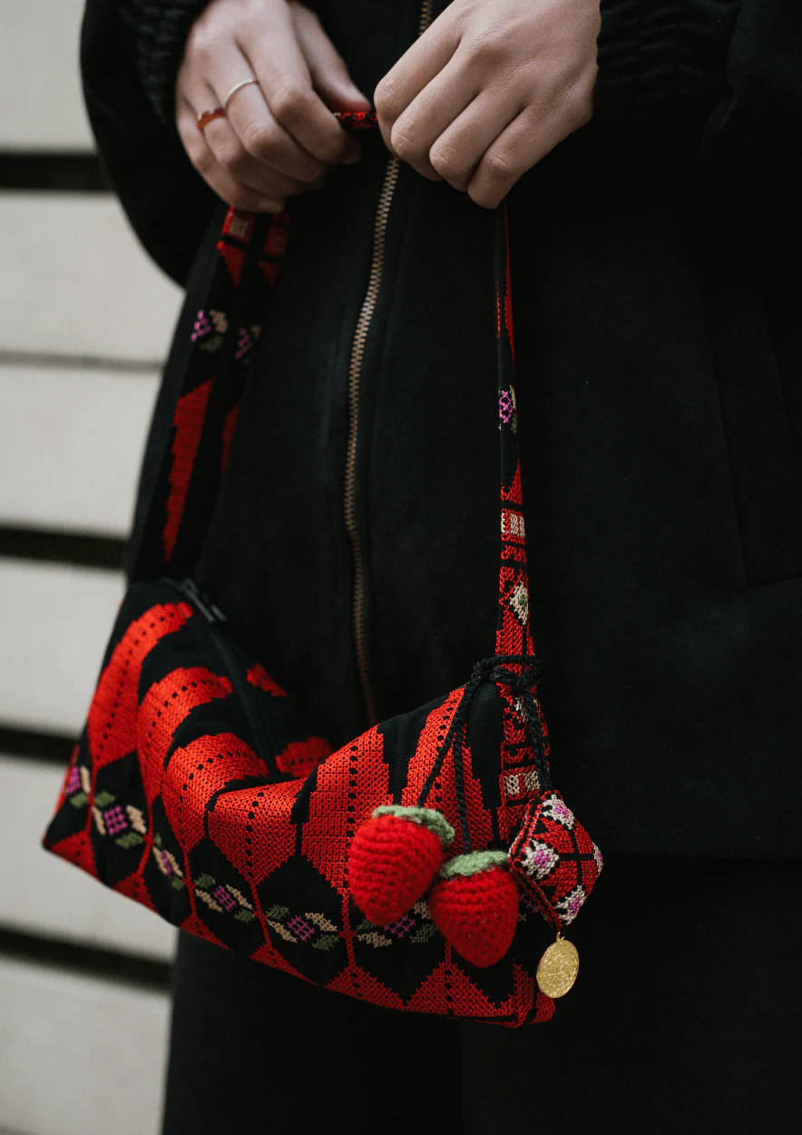 Tree of Life Embroidered Baguette Bag - Image 4