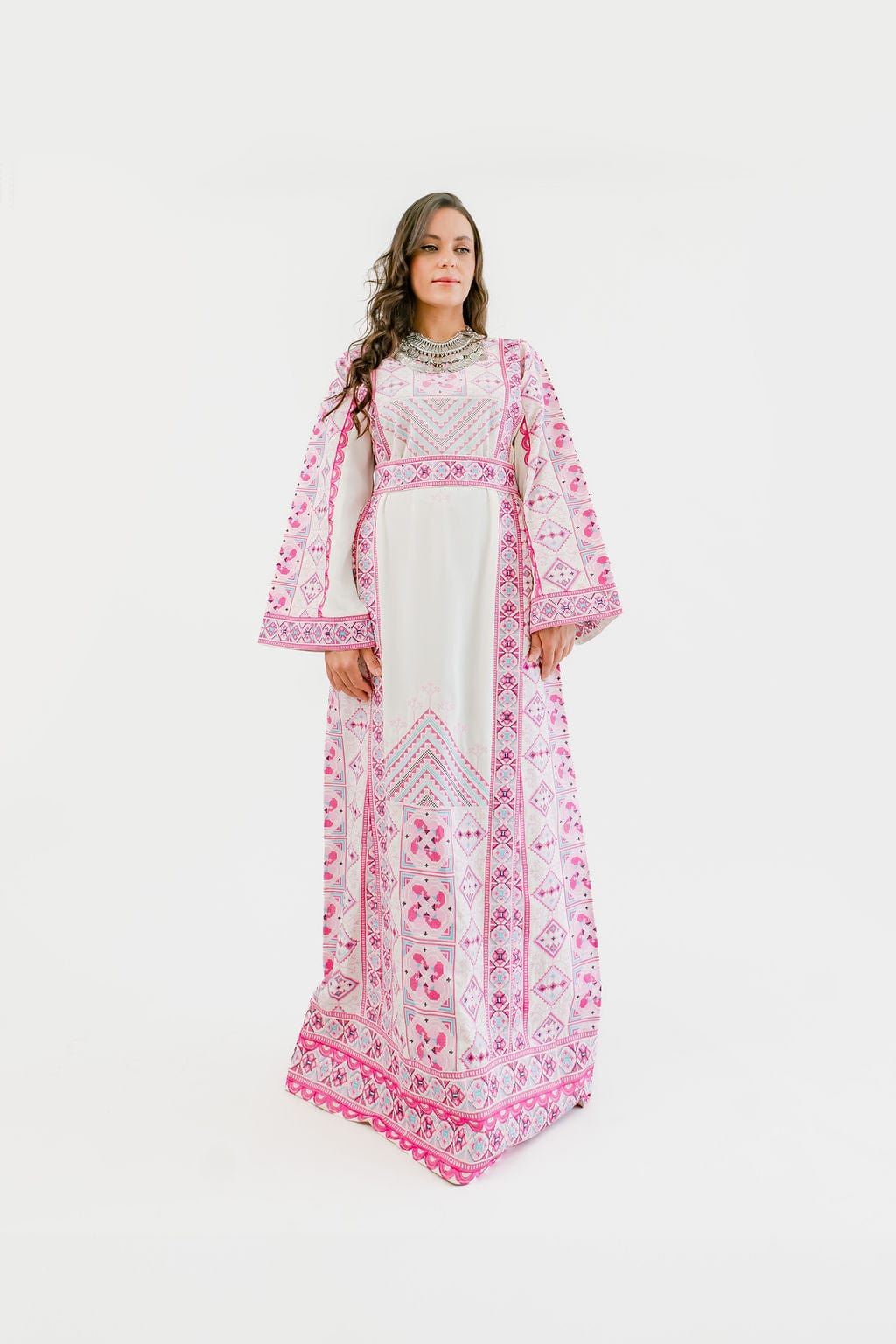 Zahra - Machine-embroidered Palestinian Thobe - Image 3